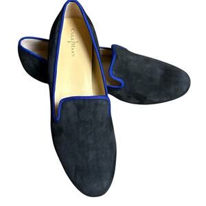 Cole Haan Sabrina Black & Blue Suede Nike Air Loafer Size 10